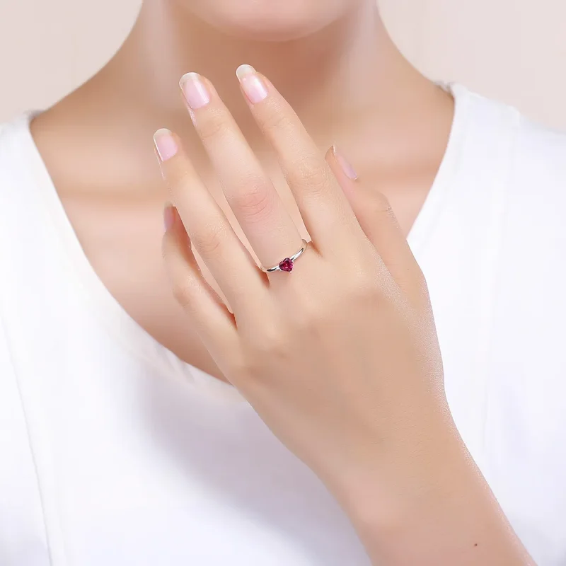 (image for) Pandora Style Silver Heartbeat Ring - SCR389 - View 5