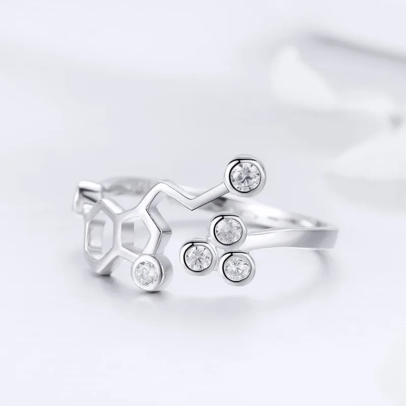 (image for) Pandora Style Silver Honeycomb Ring - SCR433 - View 3