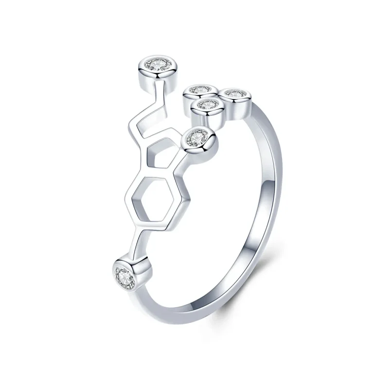(image for) Pandora Style Silver Honeycomb Ring - SCR433