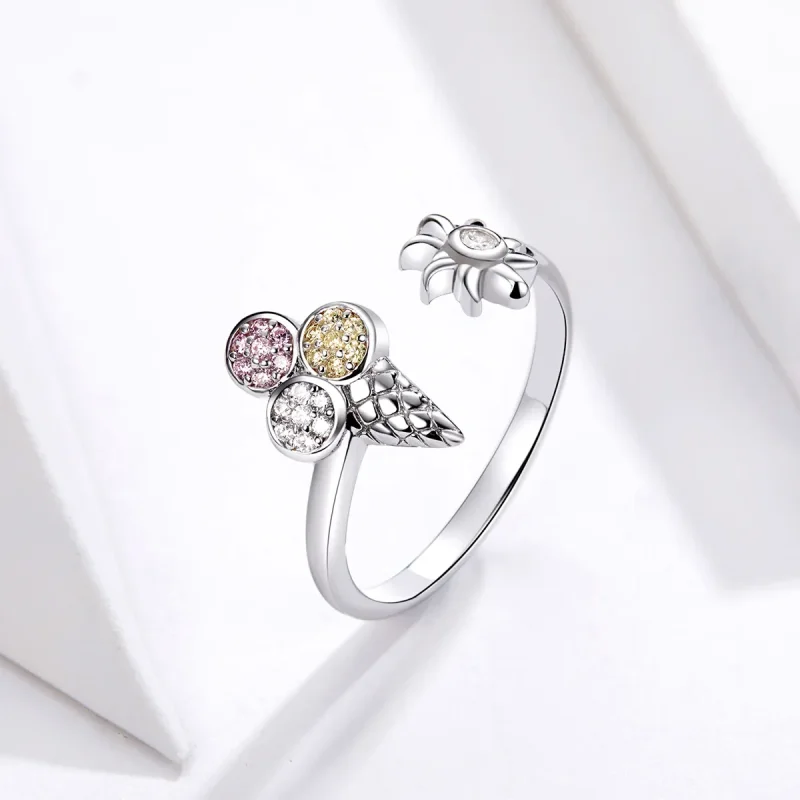 (image for) Pandora Style Silver Ice Cream Ring - SCR529 - View 4