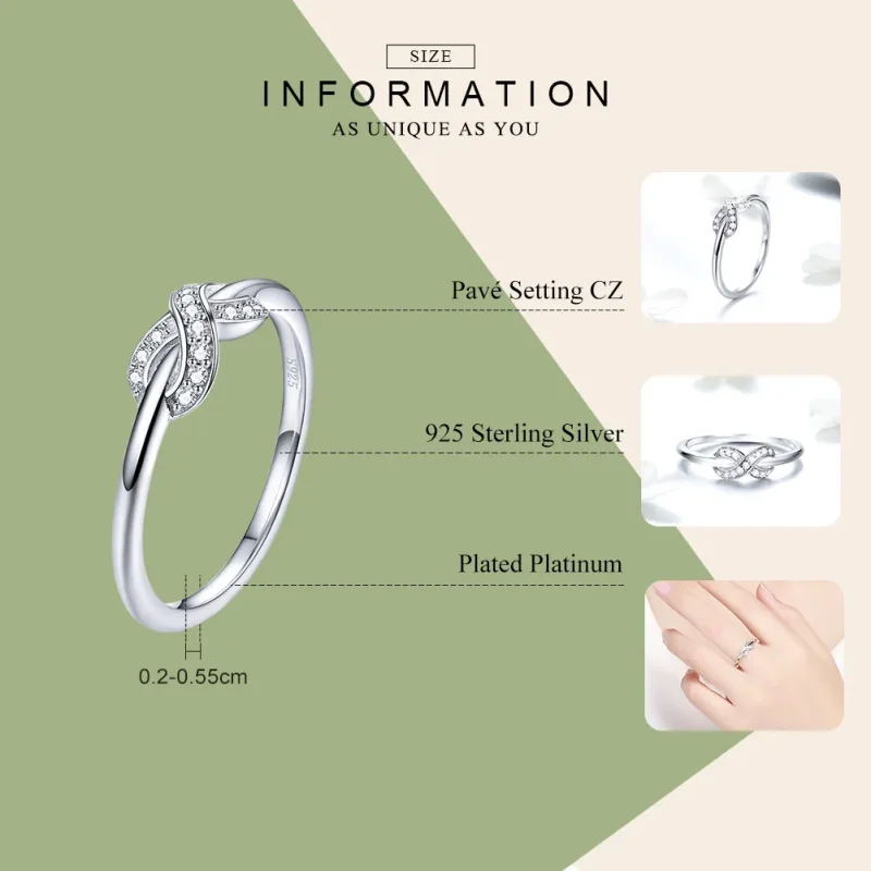 (image for) Pandora Style Silver Infinite Love Ring - SCR494 - View 3