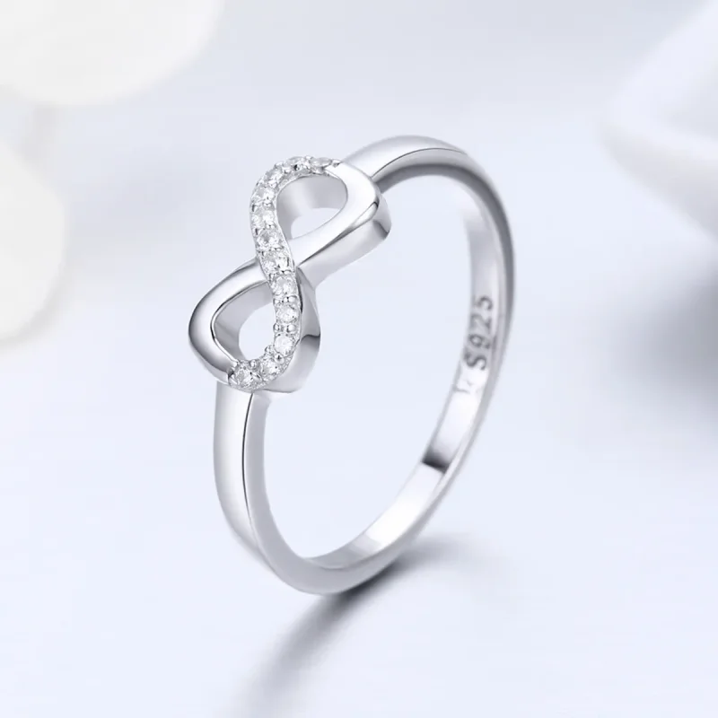 (image for) Pandora Style Silver Infinity Ring - SCR332 - View 3