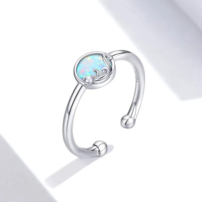(image for) Pandora Style Silver Kitty In Shine Open Ring - SCR651 - View 2