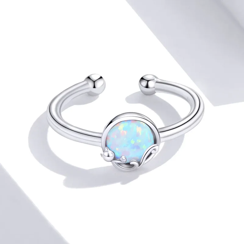 (image for) Pandora Style Silver Kitty In Shine Open Ring - SCR651 - View 3