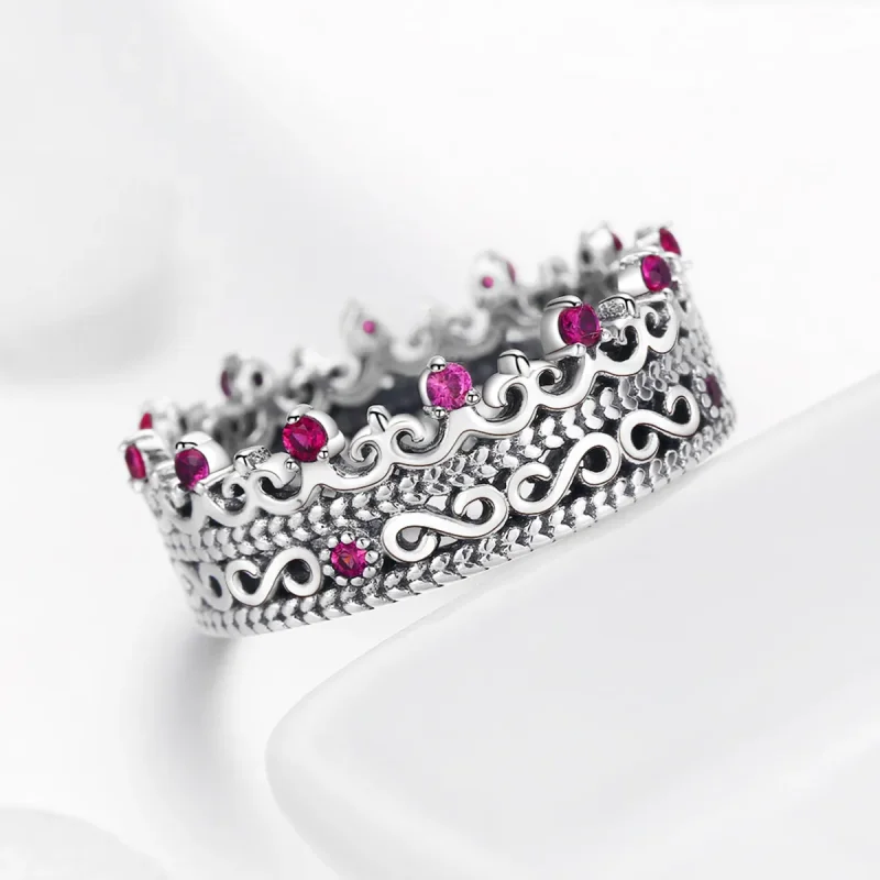(image for) Pandora Style Silver Laurel Crown Ring - SCR487 - View 3