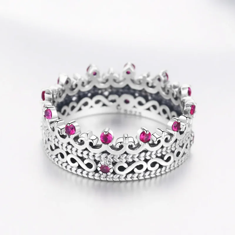 (image for) Pandora Style Silver Laurel Crown Ring - SCR487 - View 4