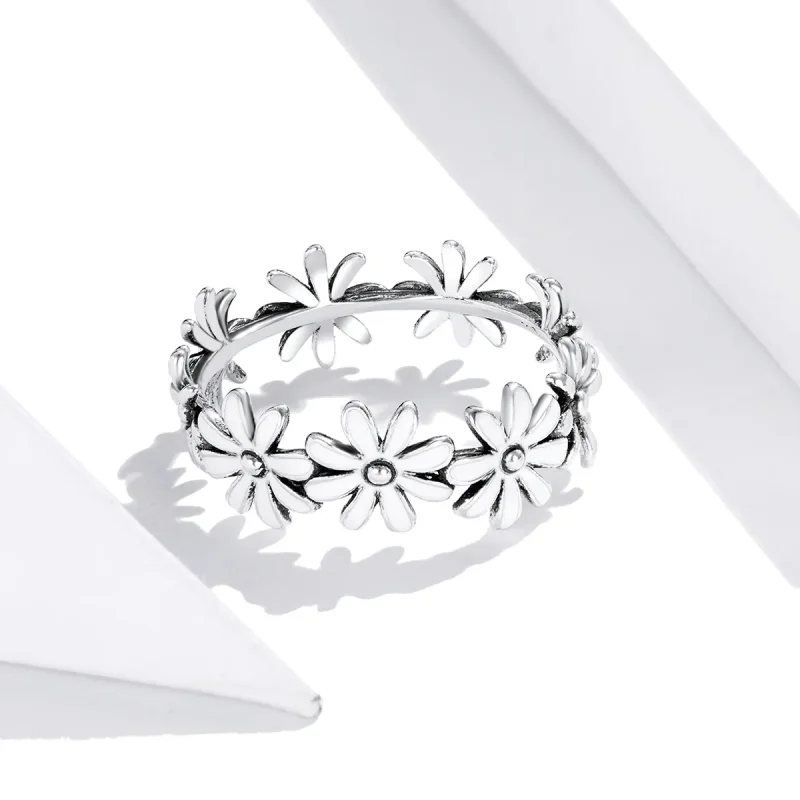 (image for) Pandora Style Silver little daisy Ring - SCR670 - View 4