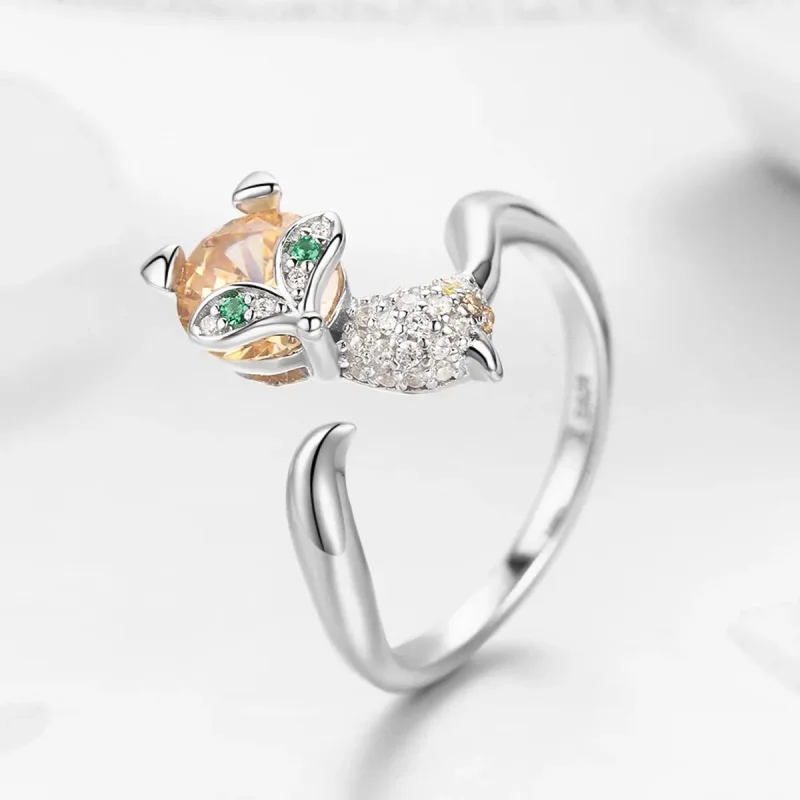 (image for) Pandora Style Silver Little Fox Ring - SCR477 - View 2