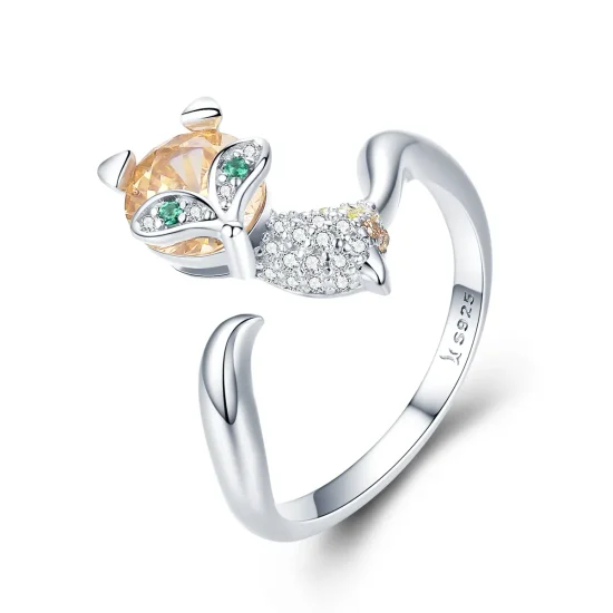 (image for) Pandora Style Silver Little Fox Ring - SCR477