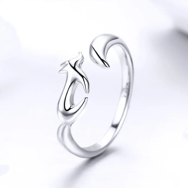 (image for) Pandora Style Silver Little Fox Ring - SCR478 - View 2