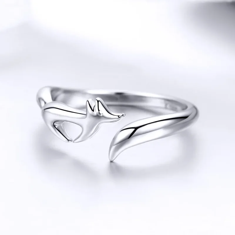 (image for) Pandora Style Silver Little Fox Ring - SCR478 - View 3