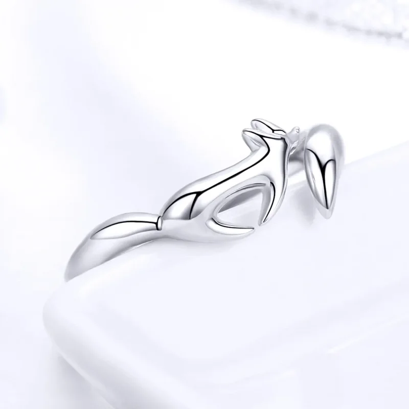 (image for) Pandora Style Silver Little Fox Ring - SCR478 - View 4