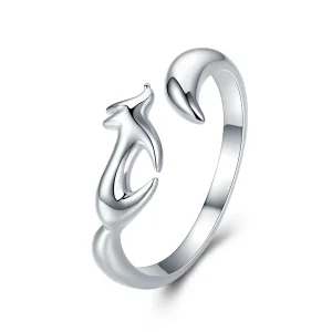(image for) Pandora Style Silver Little Fox Ring - SCR478