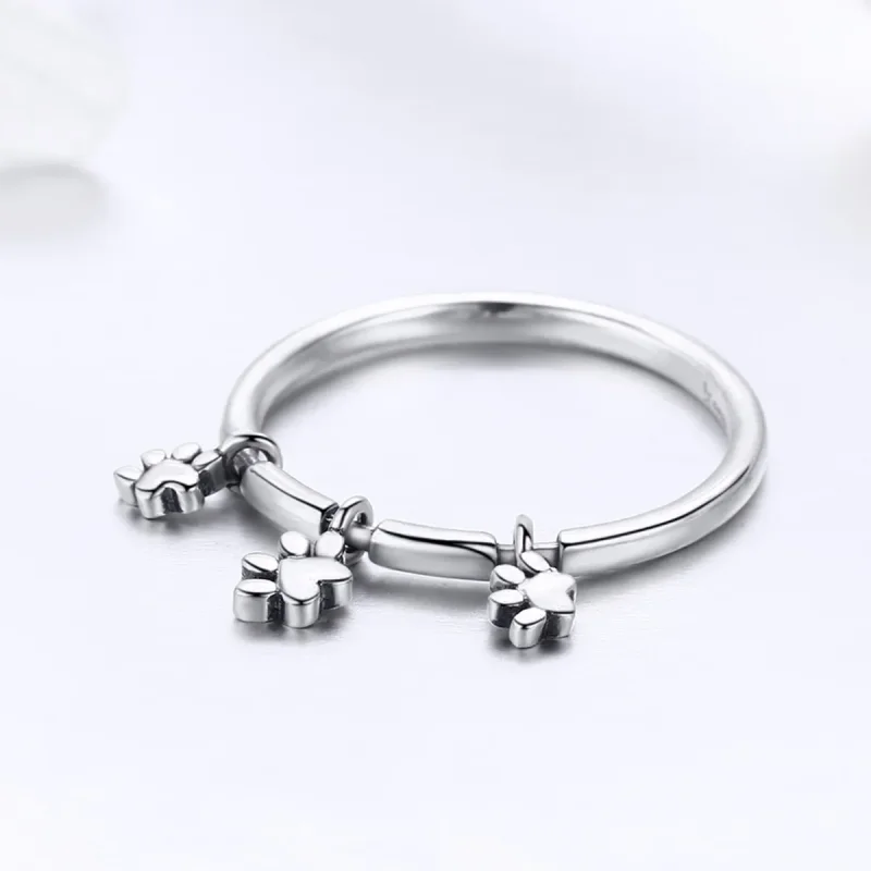 (image for) Pandora Style Silver Love For Pets Ring - SCR394 - View 3