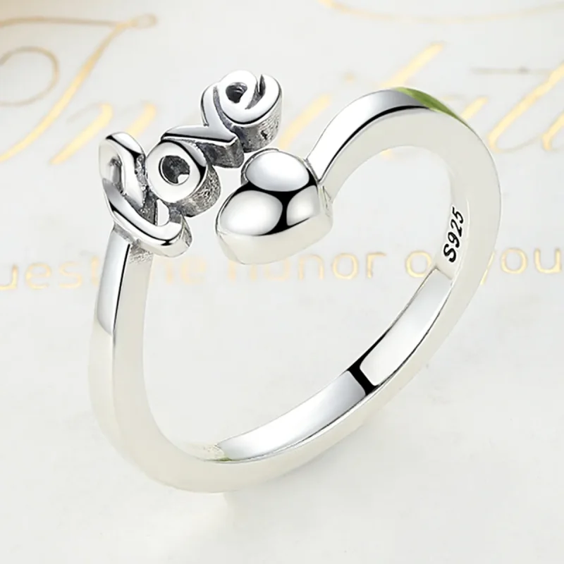 (image for) Pandora Style Silver Love For You Ring - SCR024 - View 2