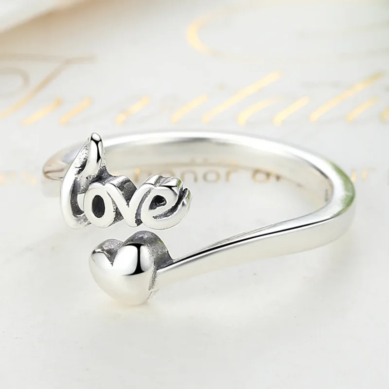 (image for) Pandora Style Silver Love For You Ring - SCR024 - View 3