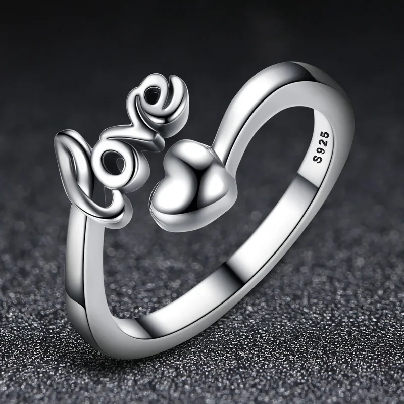 (image for) Pandora Style Silver Love For You Ring - SCR024 - View 4