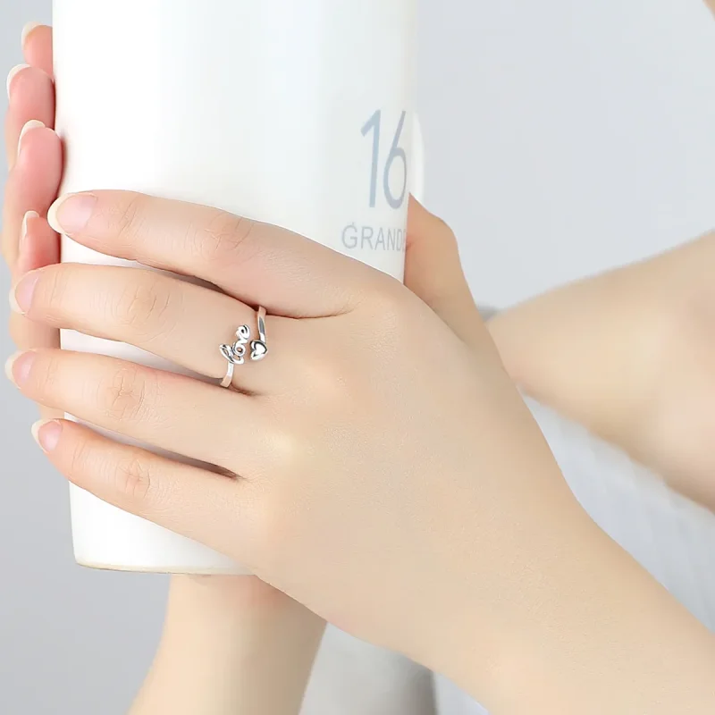 (image for) Pandora Style Silver Love For You Ring - SCR024 - View 5