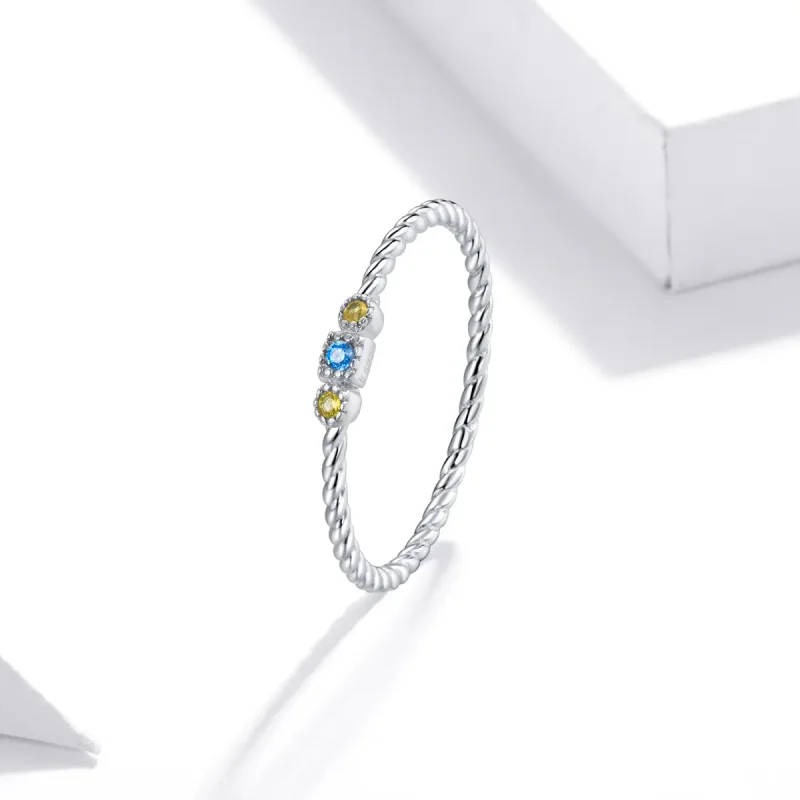 (image for) Pandora Style Silver Love of Rainbow Ring - SCR721 - View 2