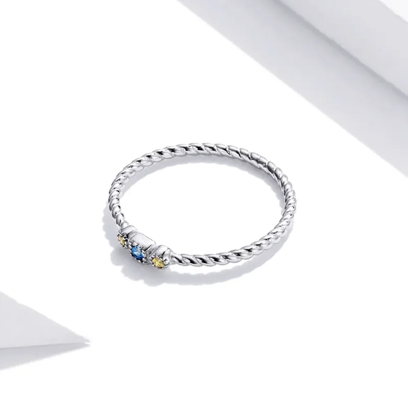 (image for) Pandora Style Silver Love of Rainbow Ring - SCR721 - View 3