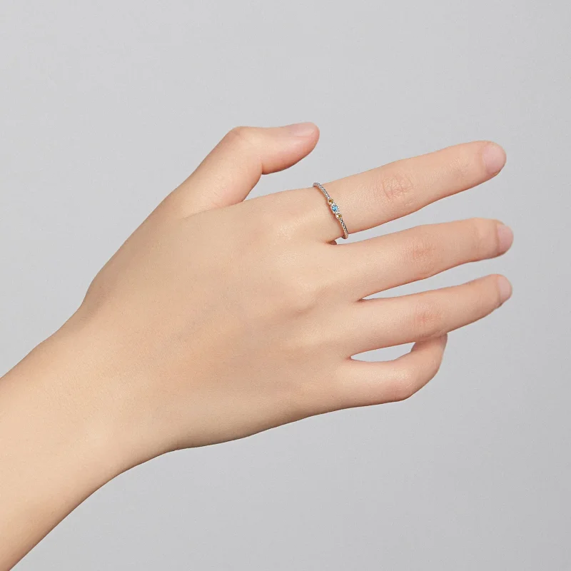 (image for) Pandora Style Silver Love of Rainbow Ring - SCR721 - View 8