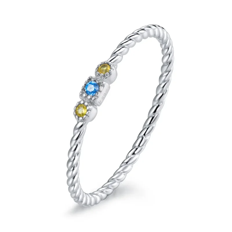 (image for) Pandora Style Silver Love of Rainbow Ring - SCR721