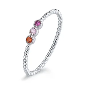 (image for) Pandora Style Silver Love of Rainbow Ring - SCR722