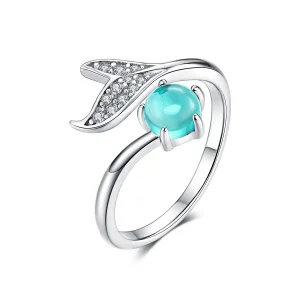 (image for) Pandora Style Silver Mermaid's Tear Ring - SCR515