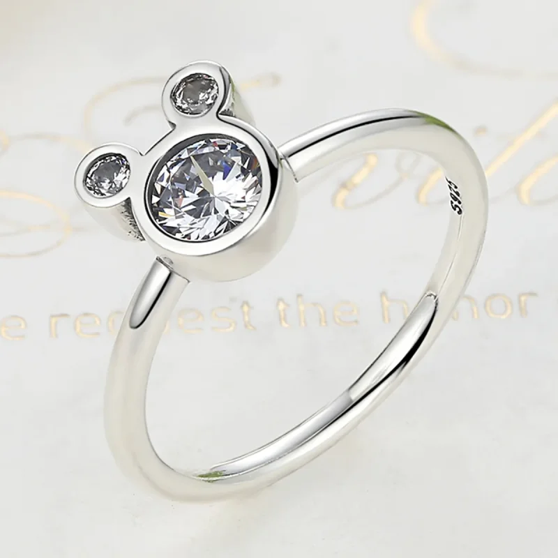 (image for) Pandora Style Silver Mickey Ring - SCR032 - View 3