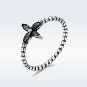 (image for) Pandora Style Silver Modern Flower Ring - SCR137