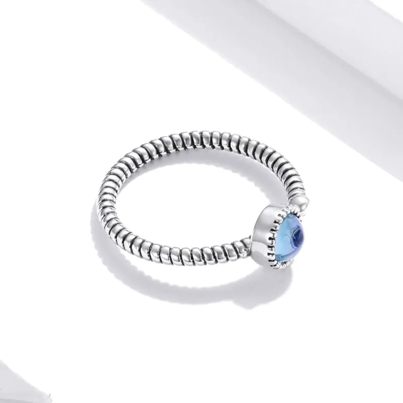 (image for) Pandora Style Silver Moonlight Lover Open Ring - SCR698 - View 4