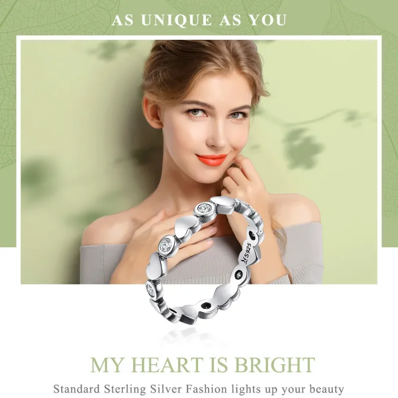 (image for) Pandora Style Silver My Heart Is Bright Ring - SCR164 - View 2