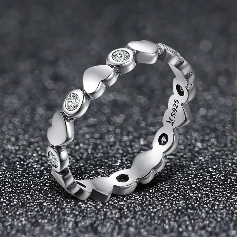 (image for) Pandora Style Silver My Heart Is Bright Ring - SCR164 - View 3