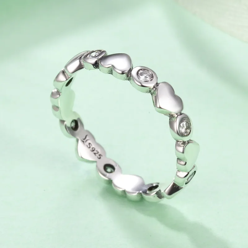 (image for) Pandora Style Silver My Heart Is Bright Ring - SCR164 - View 4