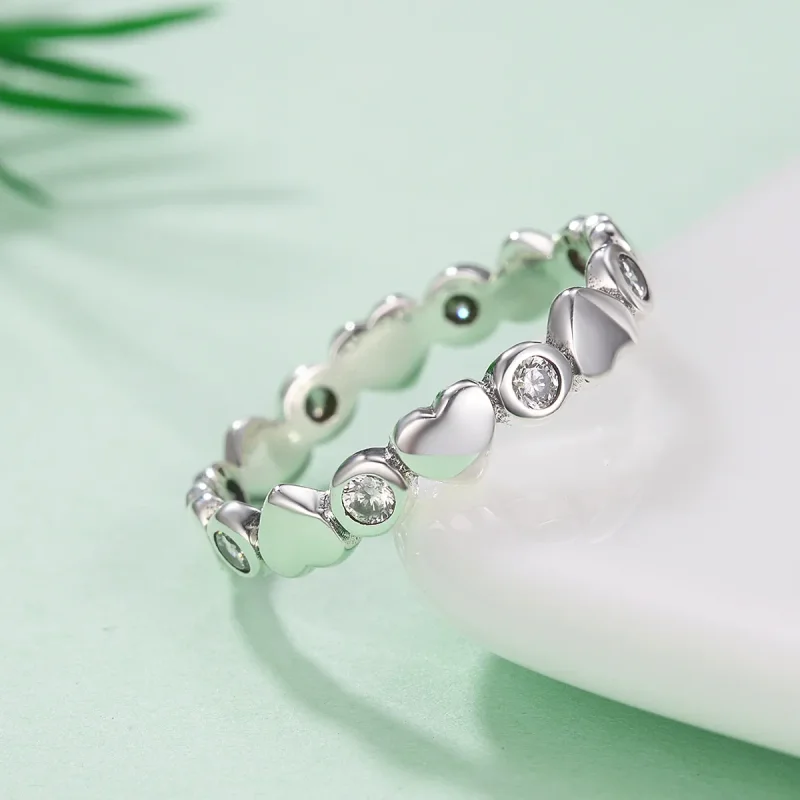 (image for) Pandora Style Silver My Heart Is Bright Ring - SCR164 - View 6