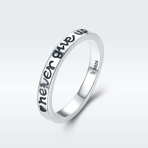 (image for) Pandora Style Silver Never Give Up Ring - SCR204