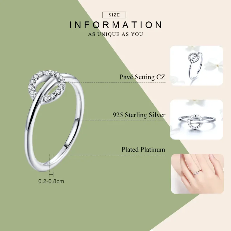 (image for) Pandora Style Silver Only You Ring - SCR495 - View 4