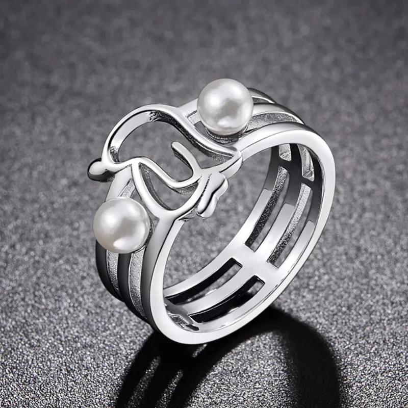 (image for) Pandora Style Silver Penguin Ring - SCR152 - View 3