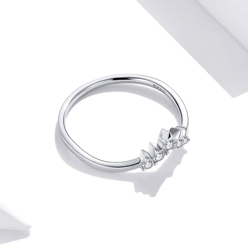 (image for) Pandora Style Silver Princess Crown Ring - SCR686 - View 3