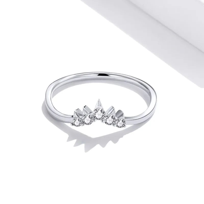(image for) Pandora Style Silver Princess Crown Ring - SCR686 - View 4