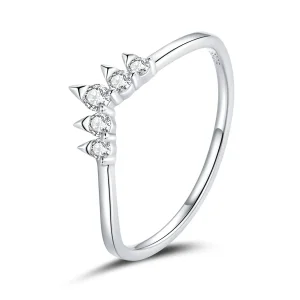 (image for) Pandora Style Silver Princess Crown Ring - SCR686