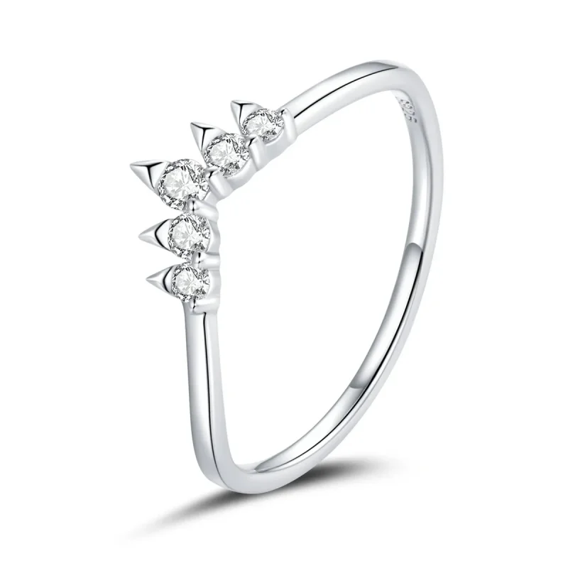 (image for) Pandora Style Silver Princess Crown Ring - SCR686