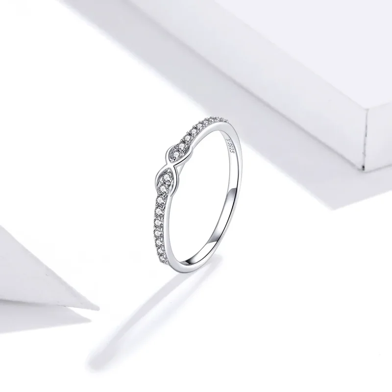 (image for) Pandora Style Silver Promises For Her Ring - SCR691 - View 2