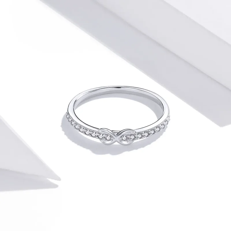 (image for) Pandora Style Silver Promises For Her Ring - SCR691 - View 3