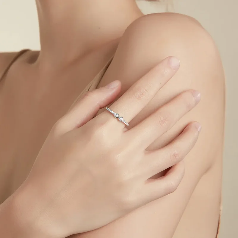 (image for) Pandora Style Silver Promises For Her Ring - SCR691 - View 7
