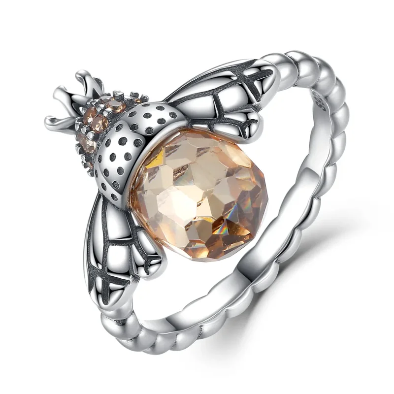 (image for) Pandora Style Silver Queen Bee Ring - SCR025