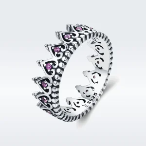 (image for) Pandora Style Silver Queen Crown Ring - SCR257