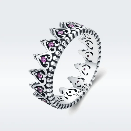 (image for) Pandora Style Silver Queen Crown Ring - SCR257