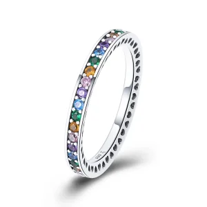 (image for) Pandora Style Silver Rainbow Ring - SCR392