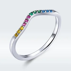 (image for) Pandora Style Silver Rainbow Ring - SCR636
